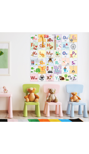 Walplus Kids Decoratie Muursticker Puzzel van het Alfabet